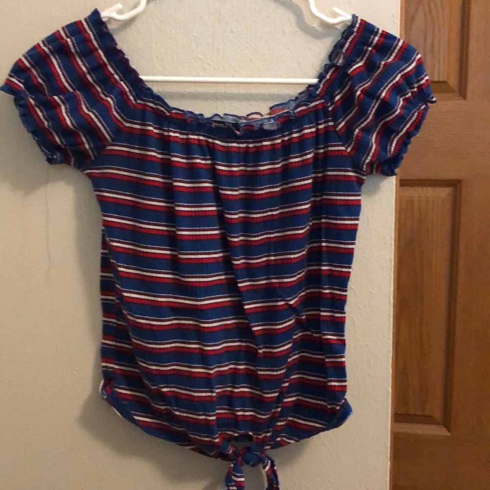 RUE 21 striped off-the-shoulder shirt